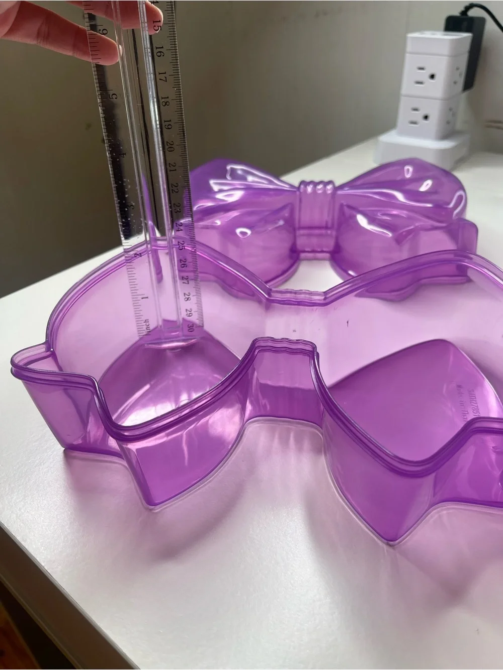 2 purple bow storage containers 9